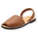 Classic Comfortable Flat Sandals for Women, Dressy Soft Leather Peep Toe Sandals for Women, Versatile Casual Slip-on Flats - Dark Camel