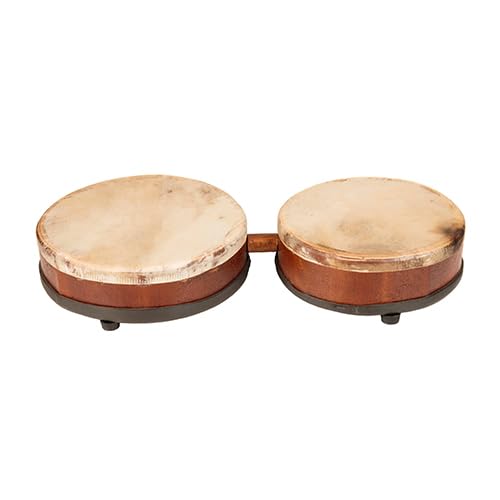 Instrumento de percusión hecho a mano con tambores de ngoma africanos de 6 cm de largo x 23 cm de ancho x 38 cm de alto