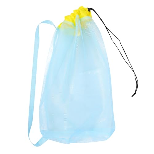 GALPADA Beach Mesh Storage Bag for Boy Girl Lightweight Drawstring Pouch for Sand Toys Shell Collecting and Swimwear for Outdoor Adventures and
