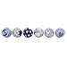 Deco 79 Ceramic Blue Ball S/6 3D