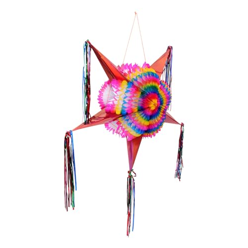 FIXOSHEE Piñata Plegable en Forma de Estrella de Papel para Fiesta Adorno de Cumpleaños Tridimensional Suministros para Juegos Infantiles Decoración Colgante para Eventos y