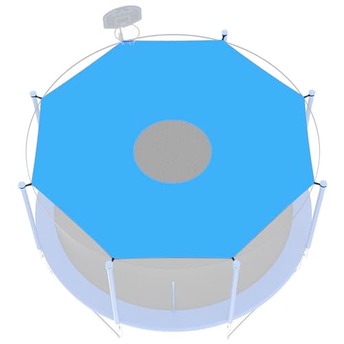 Bcuuozeeing Trampoline canopy cover, diameter 305 cm, 8-pole trampoline sun protection cover, UV-resistant, waterproof trampoline sun protection cover