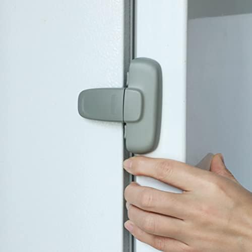 2 Pack Fridge Lock for Kids, Home Fridge Door Lock Baby Safety Refrigerator Lock for Refrigerator Door Freeze Door (Grey)
