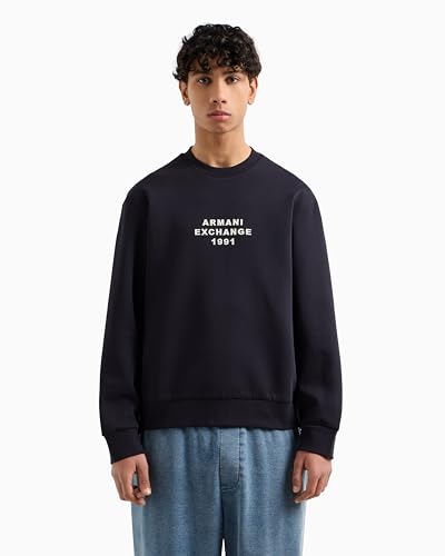 Armani Exchange Men's Pullover Sweatshirt with Bold Logo2