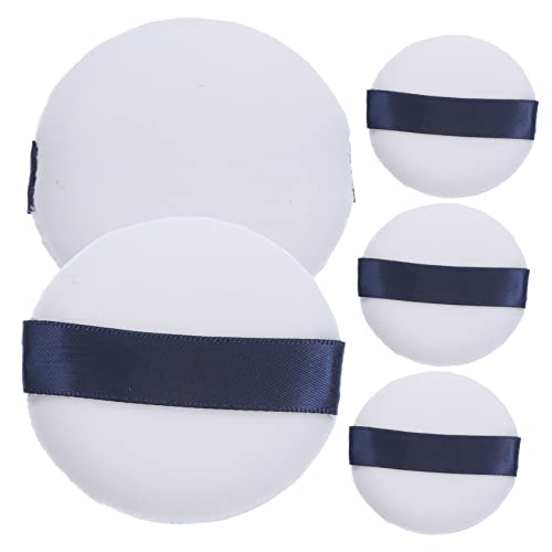 NIYANGLE Practical 5-pack Makeup Puff for Loose Powder Liquid Foundation Soft Velvet Material Easy to Clean Random Color