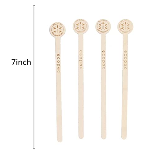 Wooden Coffee Stirrer Sticks – 7 Inch, Birch, Disposable & Biodegradable, 200-Pack For Coffee, Tea, Cocktails & Crafts-883490