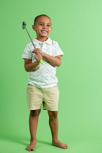 Image of monica + andy Short Sleeve Polo & Short Set, 100% Organic Clothes for Boys, Sizes for Kids, Toddler & Baby