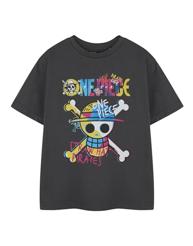 Vanilla Underground One Piece Pirate Life Boys Grey Short-Sleeved T-Shirt | Pirate Graphic Tee for Kids | Pirate Ship Adventure Theme Childrens Nautical Apparel | Boys Pirate Life Merchandise