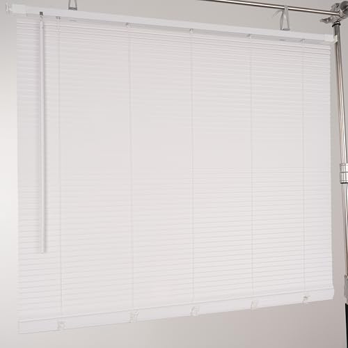 HESTIA No Drill Cordless Room Darkening Vinyl Mini Blinds, 1”