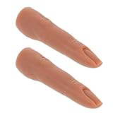 MAGICLULU 2pcs Silicone Manicure Practice Fingers with Bendable Joints Fake Nail Hand Model for Nail Art