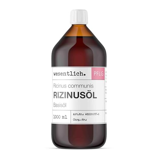 Rizinusöl 1000ml - reines Öl von wesentlich. - Pflege für Haut und Haar - Wimpern und Augenbrauen