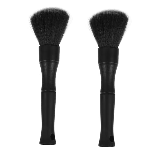Mikinona 2pcs Soft Car Detail Brush Set for Auto Interior Cleaning Vent Dash and Wheel Nuts