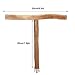 2 Pcs T Shaped Azalea Wood Bird Perch, Wooden Parrot Perch Stand, Birdcage Stand, Wooden Parakeet Perch Stand, Exercise Climbing Grinding Toy Playground Accessories for Bird Cage