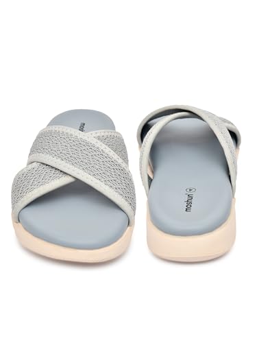 Image of Moshun Criss Cross Sandals for Women & Girls | Multi Strap & X Strap Flat Sandals, Bounce Back Technology Footbed with Adjustable Strap, Anti-Slip Sole | Lightweight Daily Wear Casual Slip-On Sandals