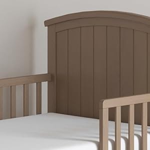   Child-Craft-Hampton-Arch-Top-Toddler-Bed-for-Kids-with-Guard-Rails-Low-to-Ground-Design-Made-of-Pinewood-Featuring-Clean-Lines-to-Match-Any-Decor-Dusty-Heather