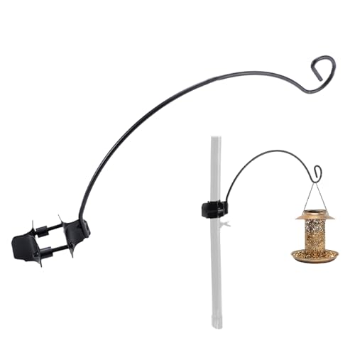 Metal Clamp-On Deck Hook for Bird Feeder,Accessory Hook for Backyard Feeding Stations, Bird House Holder Bracket,Bird Feeder Holder Bracket. (Style1, 2)