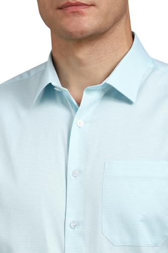 Image of Louis Philippe Men's Slim Fit Easy to Iron Everyday wear Premium Cotton Full Sleeve Checks Formal Shirt