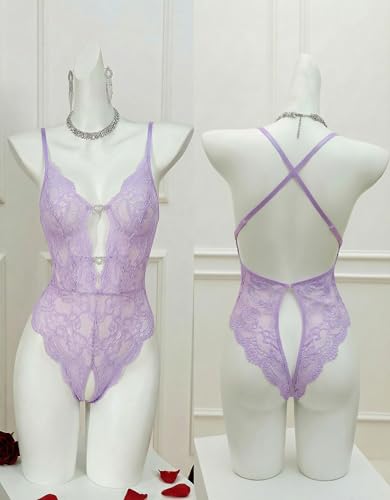 Image of Avidlove Sexy Lingerie for Women Lace Teddy Lingerie One Piece Lingerie Bodysuit