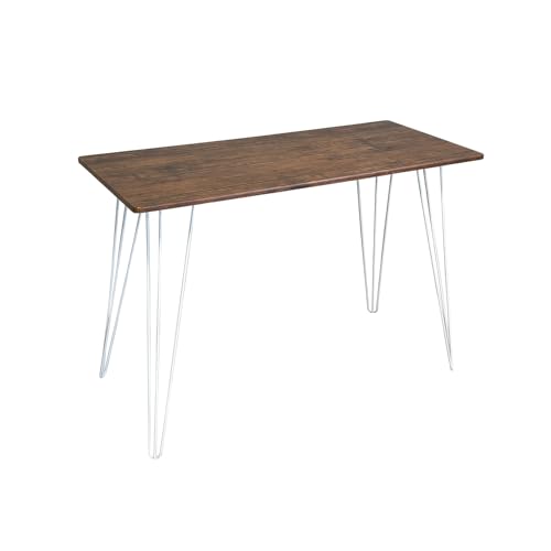 Opiniones y reviews de Comedores Sencillos los mejores 5. 41 TOPLIVING Mesa Comedor Rectangular Moderna para 4 Personas Apta Interior, Mesa Multiusos de 110 cm de MDF con Patas de Metal Resistentes Color Café y Blanco