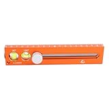 Annadue Multifunktionales Markierungslineal, Mehrwinkel-Anreißer-Messwerkzeug mit Wasserwaage und Doppelmagneten, Teleskoplineal für Fliesenlayout, Holzbearbeitung, Aluminiumprofile