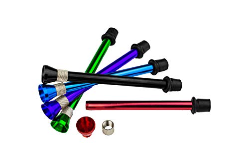 Weedness Bong Metall Chillum 14 cm – Alu Chillum Acryl Plastik Bong Zubehör Kopf Shillum Set Steckchillum