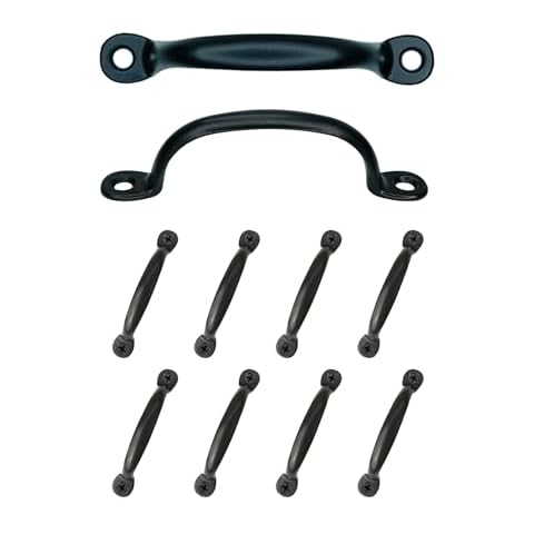 HOWTOOL Utility Tray Pulls 10 Pack Oil Rubbed Black with Screws | Perfect for Cutting Boards, Trays, Toolboxes & Craft Projects Cover