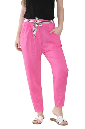 Pantalon en lin mélangé janisramone® fini les vêtements froissés