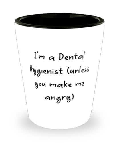 Mugart I'm a Dental Dental hygienist Shot Glass, Inspirational Dental hygienist Gifts, Ceramic Cup For Colleagues from Friends