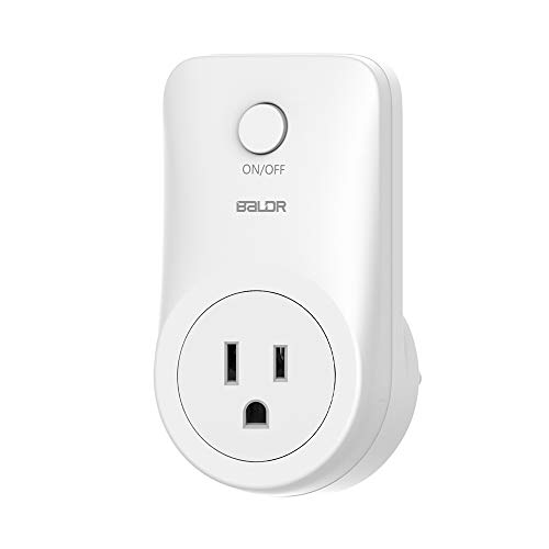 BALDR Remote Control Outlet, Wireless Remote Light Switch, Electrical Outlet Switch On Off for Household Appliances, White (1-Pack)