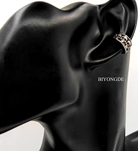 Vintage Ear Cuff Ear Clip Non-Piercing Clip On Cartilage Earrings Mens Womens Stainless Steel4