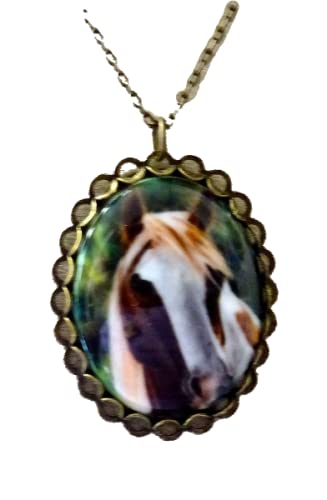 Pendentif camée porcelaine cheval mon ami bijou raffiné