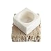 Bloomingville Decorative Marble and Travertine Candle Holder, White and Natural