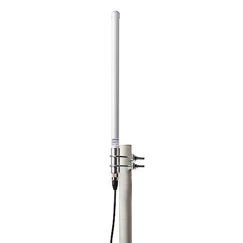 UHF Fiberglass Mobile Radio Antenna, 70CM 400-470mhz GMRS Base Antenna 17inch SO239 Connector for Ham Radio Scanner, Device Repeater, Mobile Transceiver, HT with Ground Plane Kit