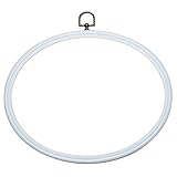 Vervaco Stickrahmen Plastik Stickerei Rahmen Weiss Kreuzstich Zubehör Rahmen ca. 25 x 20 cm Kunststoff Wanddekoration DIY Stickbilder zum Aufhängen Handwerksmaterial