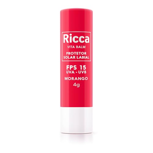 PROTETOR SOLAR LABIAL RICCA FPS15 MORANGO BLISTER