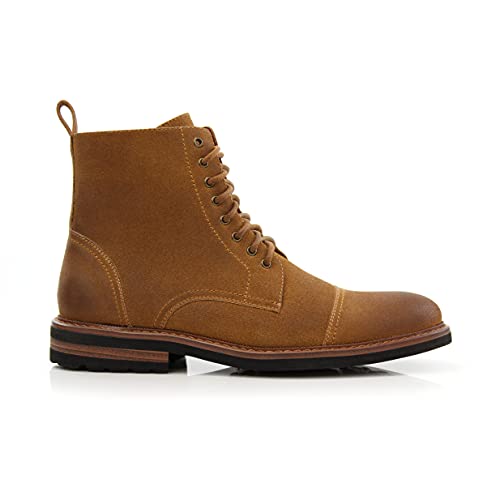 Image of Polar Fox Men's Ankle Dress Boots | Lace-up Casual Fashion Boot Collection | Cap Toe & Plain Toe Styles |