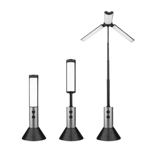ZYT-DHRUCB Linterna de Camping Plegable, portátil, telescópica, Recargable, LED, para Trabajo al Aire Libre, con Base de Soporte