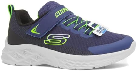 Skechers Kids Boy's Microspec Ii-zovrix Sneaker, Navy Blue/Lime, 4 Big Kid | Image 7