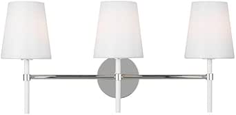 Generation Lighting-Monroe-3 Light Bath Vanity in Contemporary and Modern Style-75.25 Inch Tall and 23 Inch Wide-Polishe