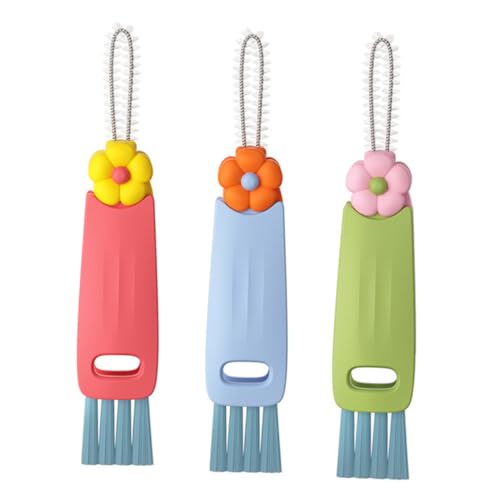 LALADEFIEE Cup Lid Cleaner Groove Brush 3pcs New Cup Cleaning Brush Portable for Kitchen Appliances Household Use