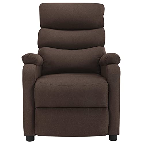 Preisvergleich Produktbild vidaXL Relaxsessel Elektrisch Verstellbare Rückenlehne Fußstütze Fernsehsessel Ruhesessel TV Sessel Liegesessel Polstersessel Liegestuhl Braun Stoff