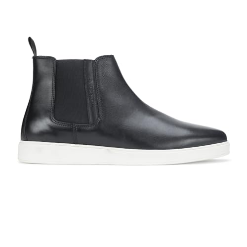 Image of Thomas Crick Men's Genuine Leather Chelsea Boots - Slip-On Dress with Elastic Gusset Ortho Footbed & Lightweight Anti-Slip Sole for Casual or Formal Wear