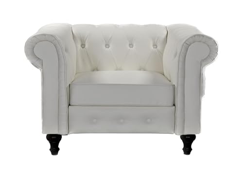 Sillón Cuero Sintético Blanco Plegable miniatura 2