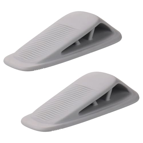 Fursafe&Q Topes de puerta de goma para parte inferior de puerta, cuña de tope de puerta con soporte, topes de puerta resistentes, paquete de 2, protector de pared para el hogar, la oficina, la escuela