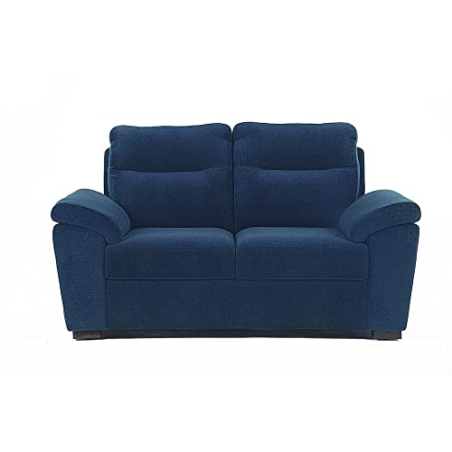 Image of Wakefit Sofa Set | 3 Year Warranty | Sofa 5 Seater, 5 Seater Sofa for Living Room, Wooden Sofa Set, Sofa Set 3+2 Seater - Lounger(Malphino : Cobalt Blue)