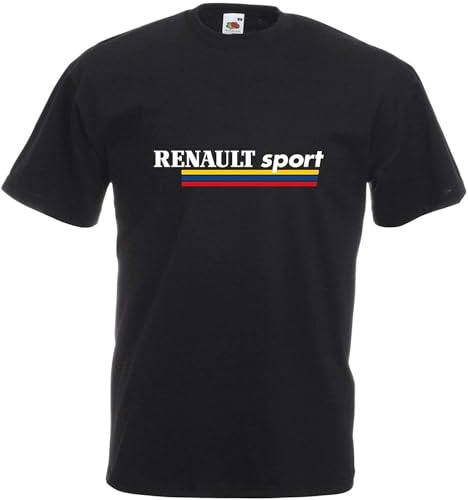 Sport T Shirt VARIOSIZES Colours Megane Clio RS Men T-Shirt 100% Cotton Sleeve Shirt Black