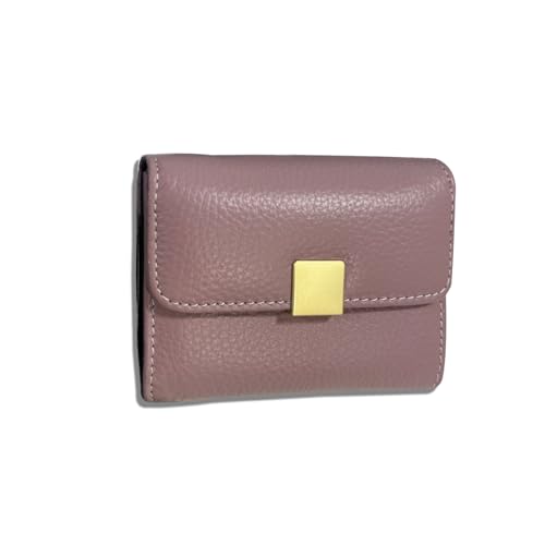 Small Wallet For Women Genuine Leather Accordion Wallet Mini Card Holder Organizer Mini Wallet Gift For Ladies Teen Girls Travel (light pink)