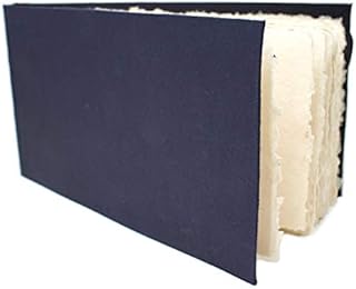 Artway Indigo Ręcznie robiony szkicownik - 100% bawełniany papier ścierny - krajobraz A5