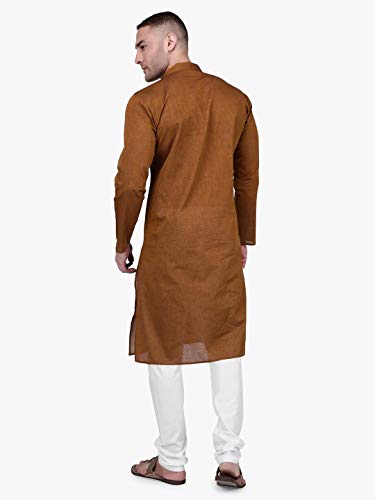 Image of Rajubhai Hargovindas Men Pure Cotton Solid Long Kurta