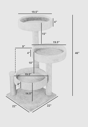 Árbol para gatos XXL de madera sólida y alta resistencia miniatura 2